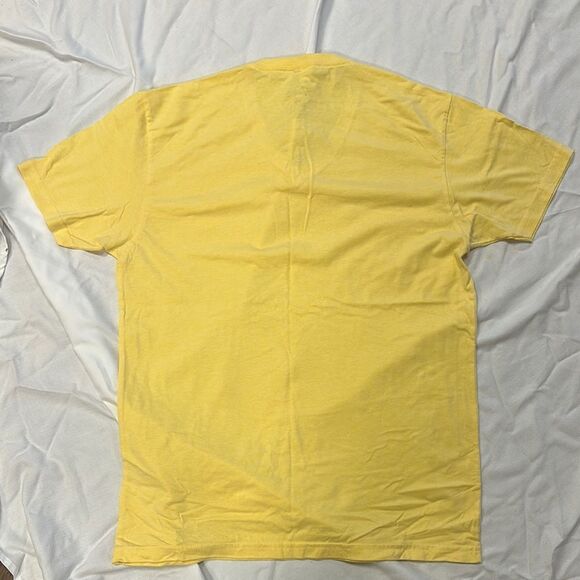 Yellow Short Sleeve Crew Neck Tee Relaxed Fit - Picture 3 of 3